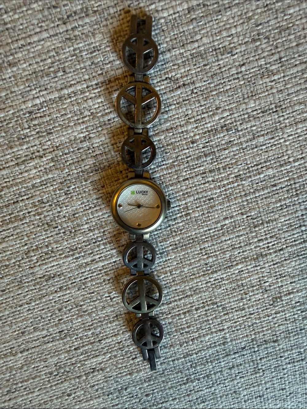 Lucky Brand Peace Sign Bracelet Watch | Boho Y2K